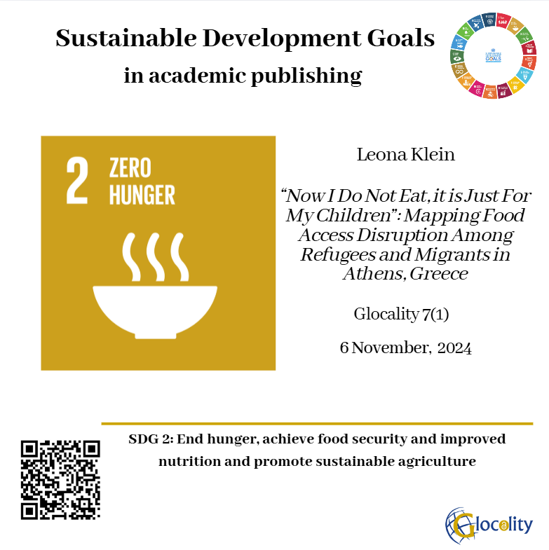 GlocalityWhc's tweet photo. This week on #GlocalitySDG, you can find out 20 dimensions underlying food access disruption among refugees and migrants in Athens, Greece.  Check the link in our bio or scan the code to access the article!

#foodaccess #foodsecurity #migration #structuralinequality #greece #sdg2 https://t.co/QVMaCjUY8v