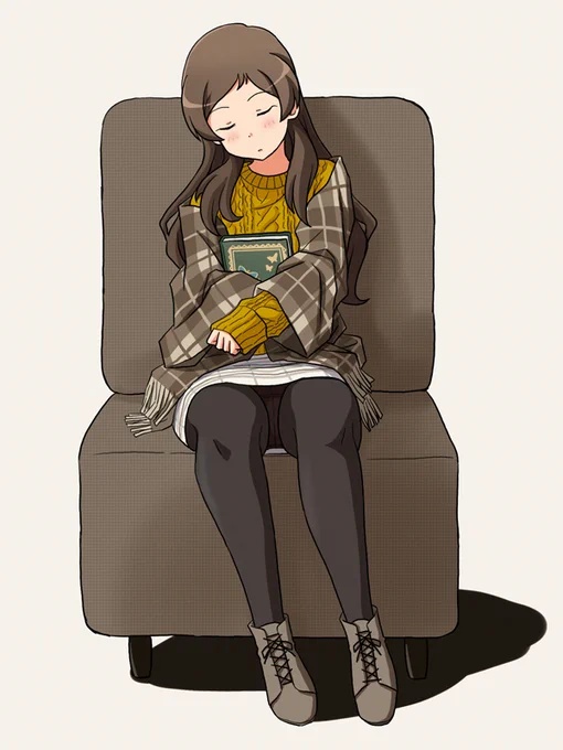 うたた寝してしまった書店コラボ沢志保ちゃん。 