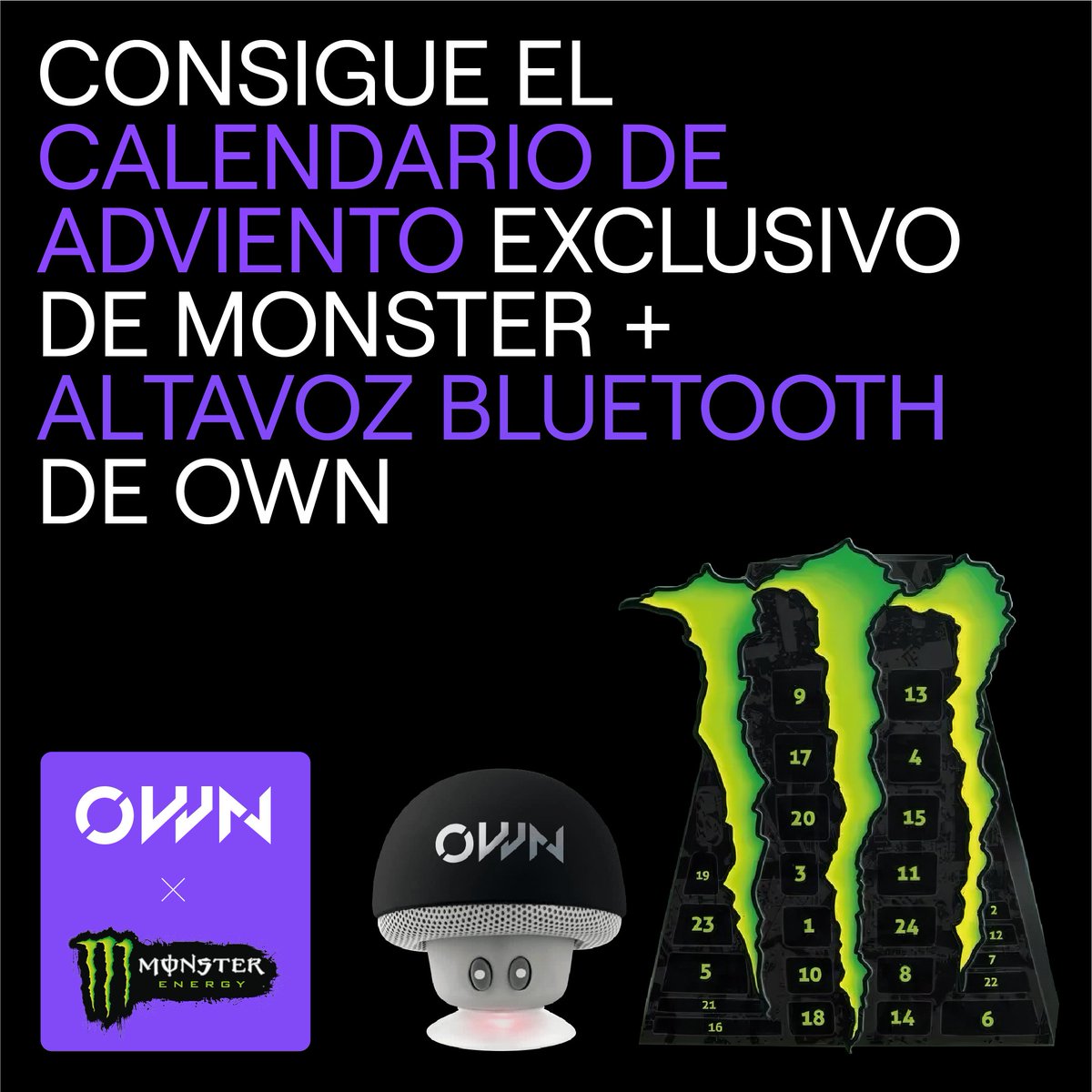 OWN Fest: VLC & ZGZ 2025 (@openworldnowcom) on Twitter photo Llega la Navidad y eso significa SORTEO.
🎄 Calendario de Adviento exclusivo Monster Energy
🔊 Altavoz OWN
Cómo participar:
1️⃣ Sigue a <a href="/OpenWorldNowcom/">OWN Valencia - Zaragoza 2025</a> y <a href="/MonsterEnergyES/">Monster Energy Spain</a>
2️⃣ RT y fav a este tweet
3️⃣ Comenta lo que más te gusta de la Navidad
⏳ Finaliza el día 28. ¡Suerte! 💚 Llega la Navidad y eso significa SORTEO.
🎄 Calendario de Adviento exclusivo Monster Energy
🔊 Altavoz OWN
Cómo participar:
1️⃣ Sigue a <a href="/OpenWorldNowcom/">OWN Valencia - Zaragoza 2025</a> y <a href="/MonsterEnergyES/">Monster Energy Spain</a>
2️⃣ RT y fav a este tweet
3️⃣ Comenta lo que más te gusta de la Navidad
⏳ Finaliza el día 28. ¡Suerte! 💚