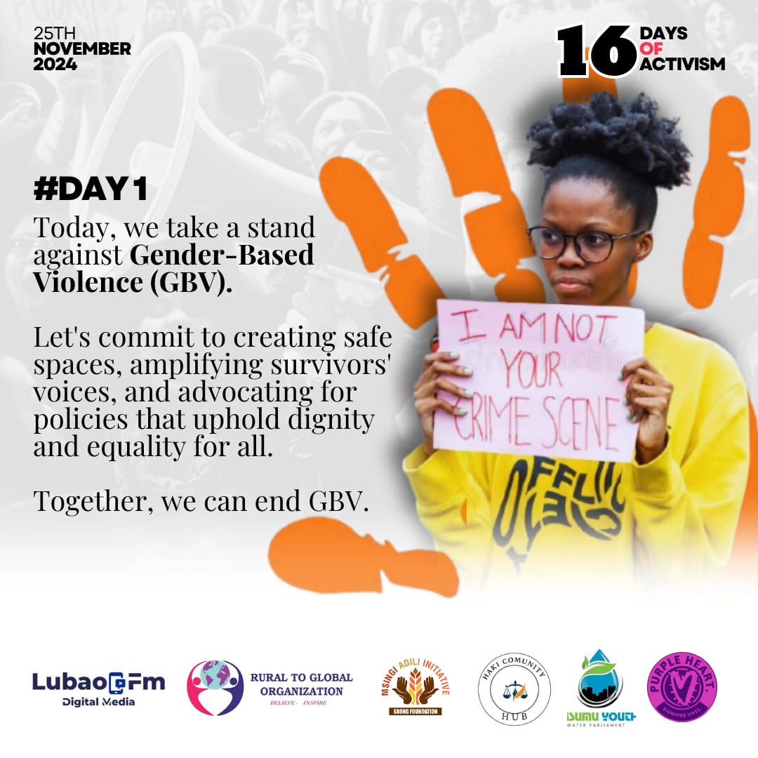 📣 Today marks the beginning of the #16DaysOfActivism!

It's time to raise our voices louder than ever to #EndFemicide and #StopGBV against women and girls. Violence is not inevitable—it’s a result of harmful norms, systemic inequalities, and silence.