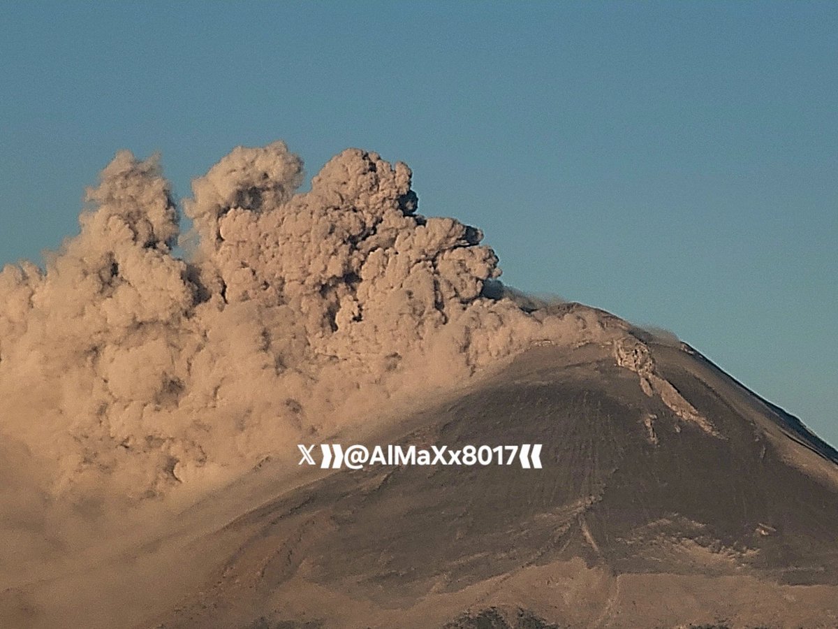 AlMaXx8017's tweet image. Y darle el crédito al #Popocatépetl por su 'frijolazo' (#exhalación) de hoy temprano, a las 07:01Hrs.