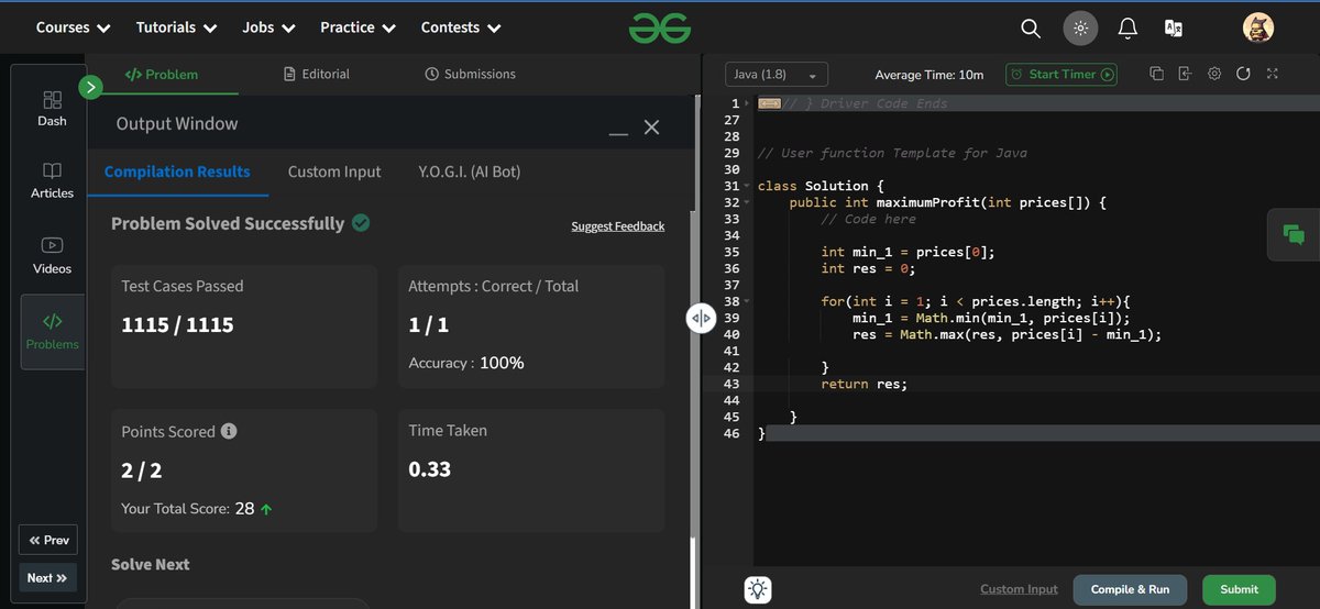 obstinix's tweet photo. DAY_8 COMPLETED 🎯
💻🚀 #gfg160 #CodingJourney #GeeksforGeeks #geekstreak2024 #GeekStreak #GFG160 https://t.co/beQo7V0AtE