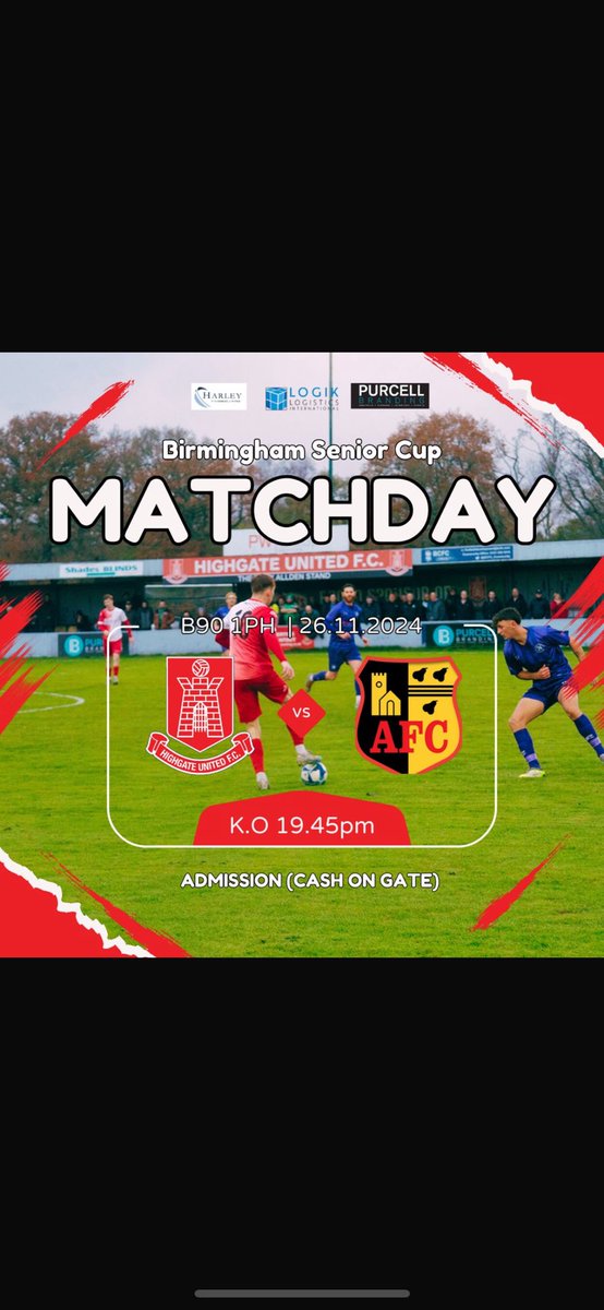 HighgateUnited's tweet photo. Tomorrow night we welcome @Alvechurch1st to The Coppice. This is sure to be a great test for our young lads. 
Get yourself down The Gate for some Tuesday night Football.

Hot Food Available from Terry’s 🍔 Van 

#UPTHEGATE https://t.co/tda1sPDJvl