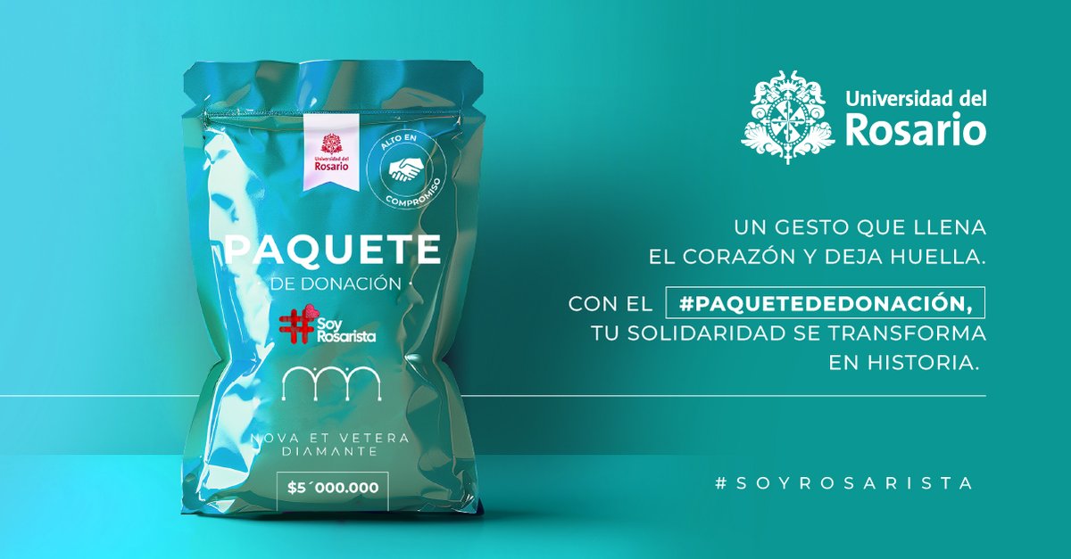 #SoyRosarista 💖 Regala solidaridad con el #PaqueteDeDonación 🎁.
Beneficios:
✨ Placa con tu nombre en la U
✨ 20% en #TiendaRosarista
✨ 25% en Educación Continua
✨ Cursos edX + 5 certificados 
✨ 2 boletas para MISI-URosario 🎄
Conoce más en el 🔗link de la bio🔗
<a href="/URosario/">URosario</a>