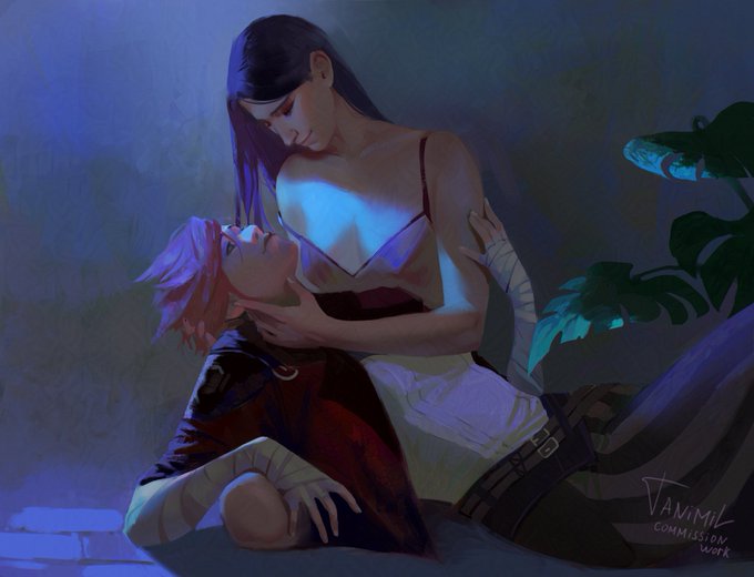 Night and day✨Oil and water 
for  dear @Capelia12 
Caitvi Arcane 🍇🍒 