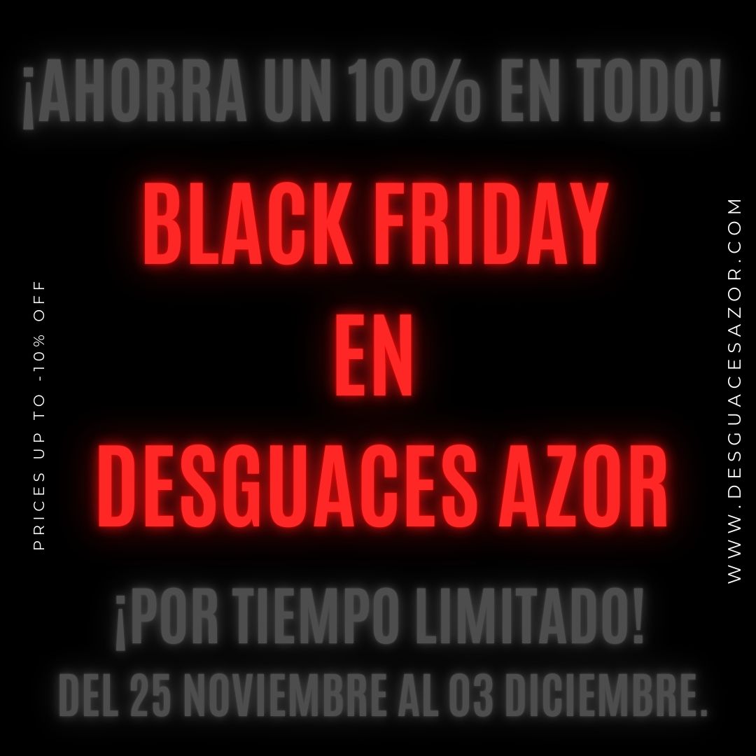 desguace_azor's tweet photo. ¡El Black Friday ya está aquí! 📷
📷 En Desguaces Azor queremos que ahorres . Este Black Friday aprovecha un 10% de descuento en todo nuestro stock
 📷 Precios increíbles
📷 ¡Solo por tiempo limitado! 25 nov al 03 dic.
📷 https://t.co/aotDSwAlMo 
#DescuentoBlackFriday https://t.co/Hetk0CreLr