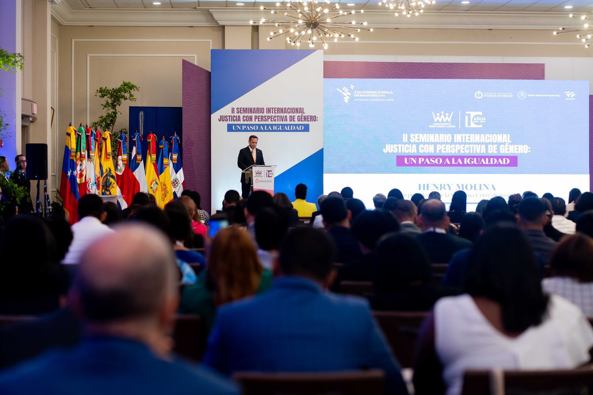 CPGyAJ1's tweet photo. El acto de apertura del II Seminario Internacional Justicia con Perspectiva de Género estuvo a cargo del Juez Presidente de la Suprema Corte de Justicia de la República Dominicana, Henry Molina, y la Jueza Presidenta del Tribunal Supremo de Puerto Rico, Maite D. Oronoz Rodríguez. https://t.co/tv4uicyX23