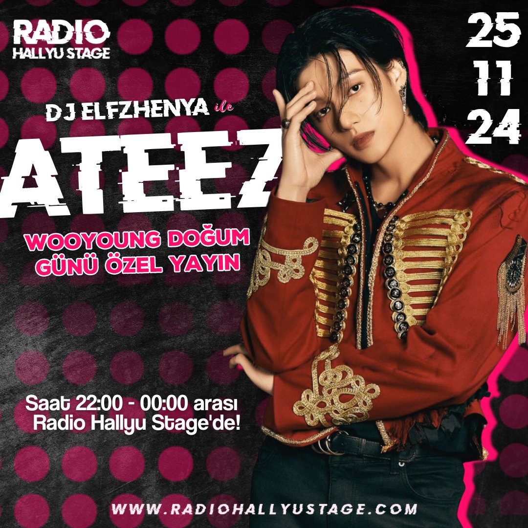 🎙| ATEEZ ÖZEL YAYIN

#WOOYOUNG 'un doğum gününü hep birlikte kutlamaya ne dersiniz Atiny 😎 Enerji dolu bir yayın için herkesi saat 22:00'de sohbet panelimize bekliyoruz 🔥
radiohallyustage.com 
<a href="/AteezTurkeey/">ATEEZ Team Türkiye (에이티즈 터키/튀르키예)</a>

#ATEEZ #Atiny
#우영이의_탄생으로_눈부신_오늘
#ShiningWooyoungDay