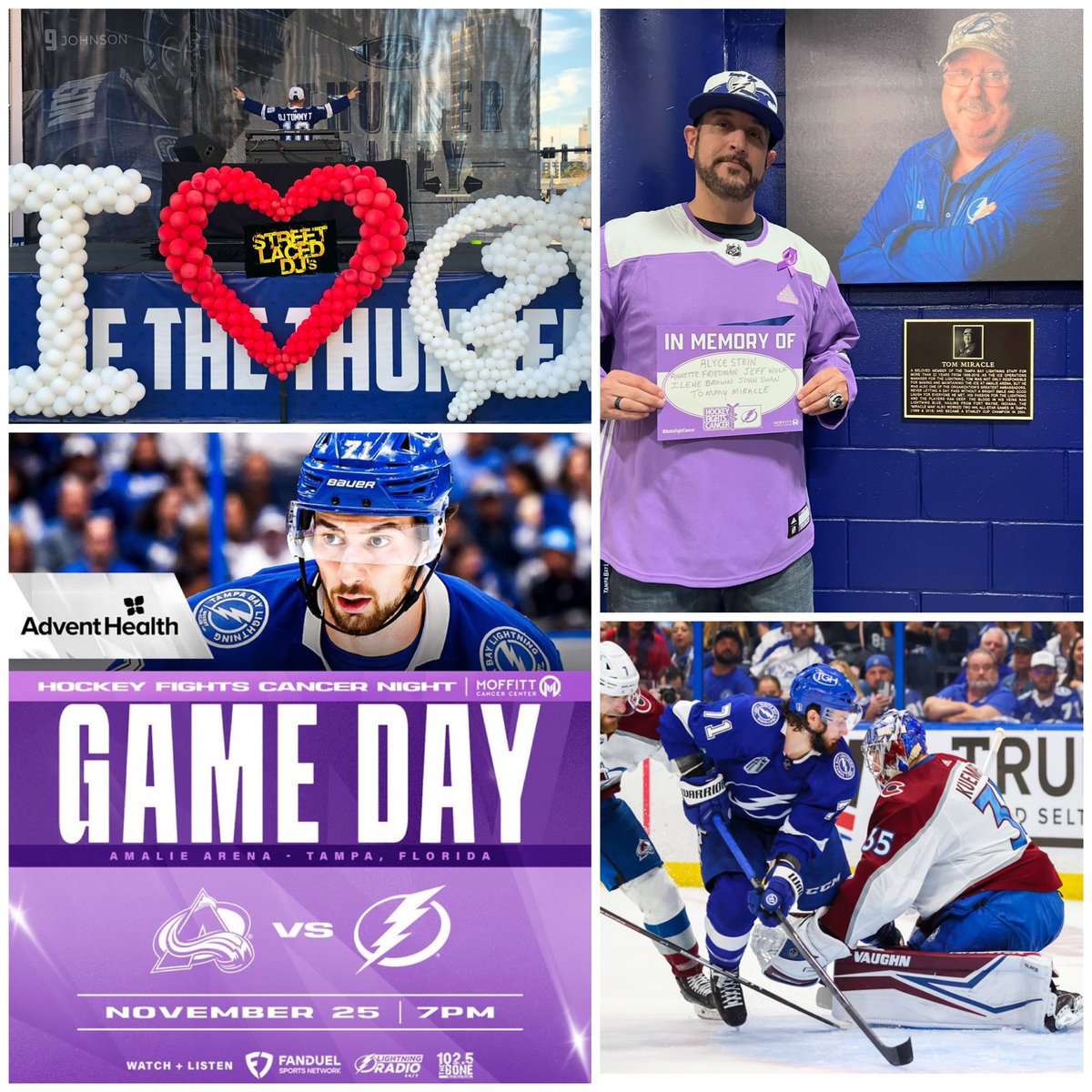 Rise &amp; Grind #BoltsNation⚡️⚡️⚡️
#GameDay is upon us 🙌🏽
Our <a href="/TBLightning/">Tampa Bay Lightning</a> this evening take part in what is surely an emotional one as we turn to lavender for #HockeyFightsCancer 💜 Night, with tonight being dedicated to honoring patients, survivors, caretakers and others involved