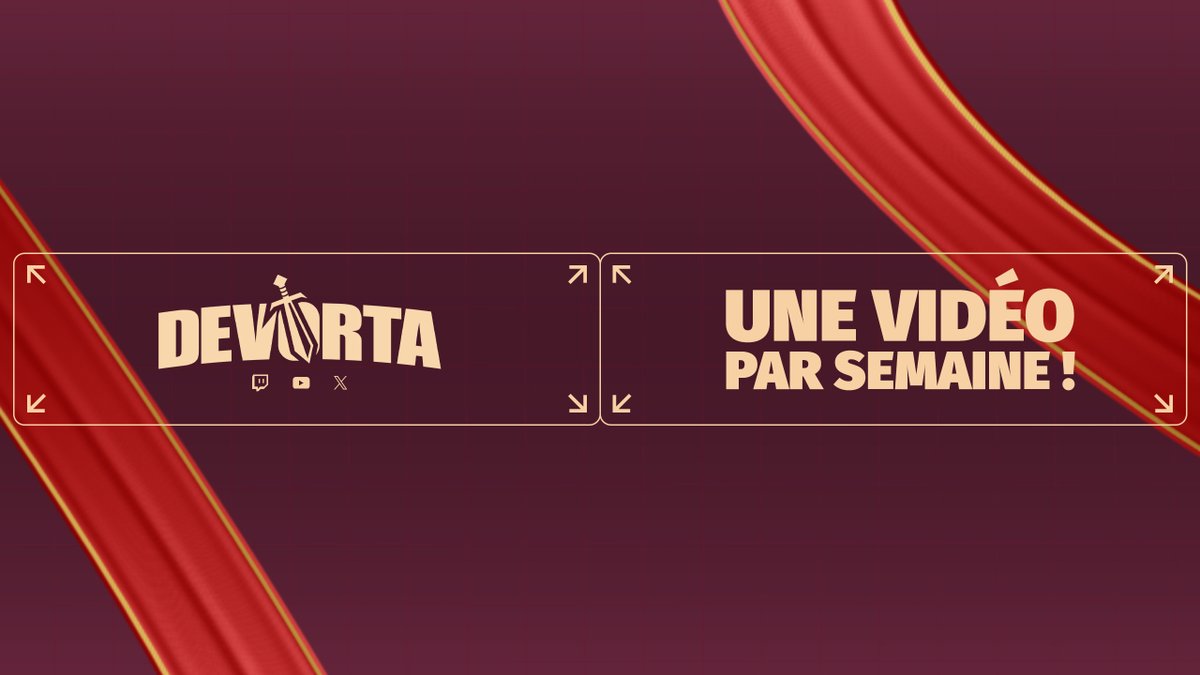 Devorta_'s tweet photo. La DA de la chaîne est totalement refaite ! Merci à @Quentin__hnt pour le travail, mes réseaux ont enfin de la gueule !! https://t.co/I1ZVusiL8e