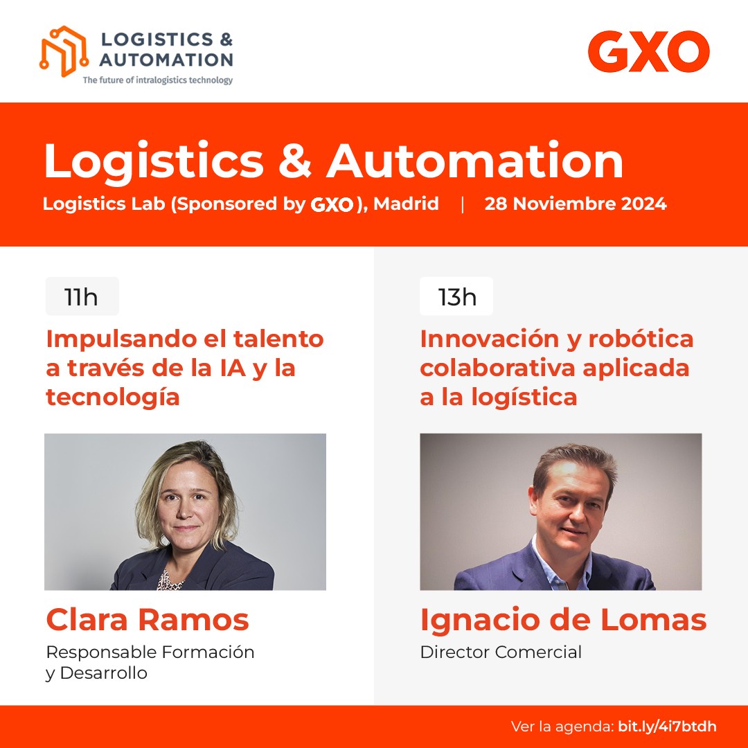 gxologistics_es's tweet photo. Nos vemos en el Logistics Lab de @LogisticsSpain donde hablaremos de la logística del futuro. Si quieres saber cómo en @GXOLogistics  integramos innovación, tecnología, IA y robótica en la logística, ven a @ifema y no te pierdas estas charlas 👇🏽 https://t.co/ldJ1DcLfql