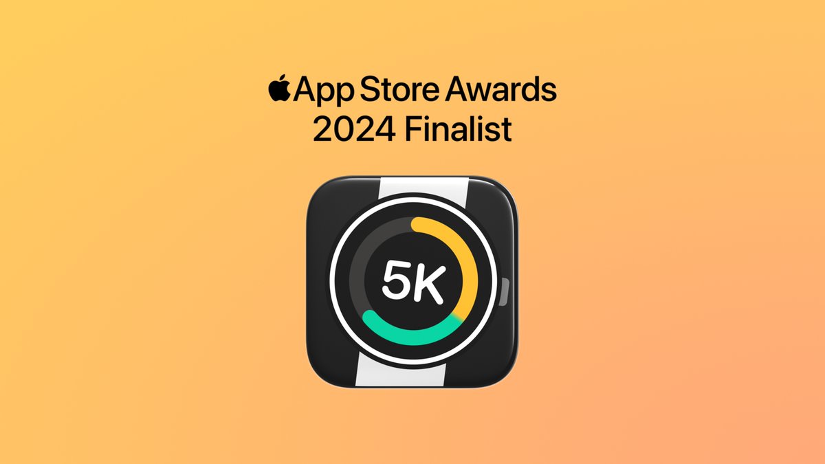WatchTo5K's tweet photo. Watch to 5K has been chosen as a finalist for Apple Watch App of the Year in this year’s #AppStoreAwards!  Thank you so much @AppStore!🙏 🏃‍♂️🏃‍♀️ https://t.co/2xNTwMTUkR