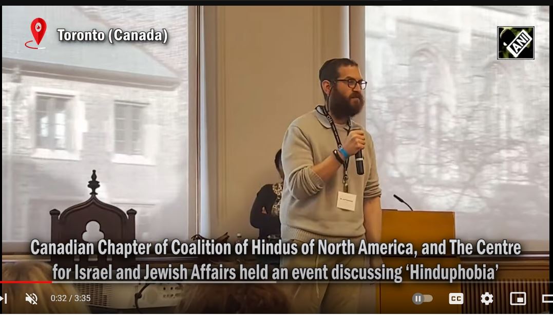 CoHNACanada's tweet photo. CoHNA and @CIJAinfo  held an invite only event at the University of Toronto to discuss #antisemitism and #Hinduphobia. The audience heard from researchers and academics from @ncri_io  on how to tackle this growing hate. 
@prasiddhaa_  @UofTNews @UofT

We thank @ANI for attending and sharing these vignettes from the discussion. More to come

https://t.co/pRjt4zTXux