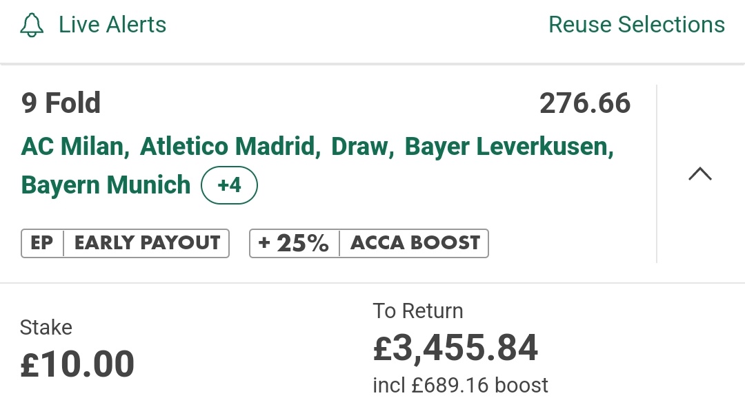 Paddythepunter's tweet photo. 𝐌𝐈𝐃𝐖𝐄𝐄𝐊 𝐄𝐔𝐑𝐎𝐏𝐄𝐀𝐍 𝐅𝐎𝐎𝐓𝐘 𝐀𝐂𝐂𝐀 ⚽️ 𝟐𝟕𝟔/𝟏 𝐎𝐃𝐃𝐒 📣 𝐀𝐟𝐭𝐞𝐫 𝐚 𝟏𝟎𝟏/𝟏 𝐖𝐈𝐍 𝐋𝐀𝐒𝐓 𝐔𝐂𝐋 𝐈𝐓'𝐒 𝐓𝐈𝐌𝐄 𝐅𝐎𝐑 𝐀𝐍𝐎𝐓𝐇𝐄𝐑 😉🏆 #UCL #FootyAcca
FIND IT HERE 🔽
https://t.co/kEoxF6LKHR https://t.co/yKfXoFWECJ