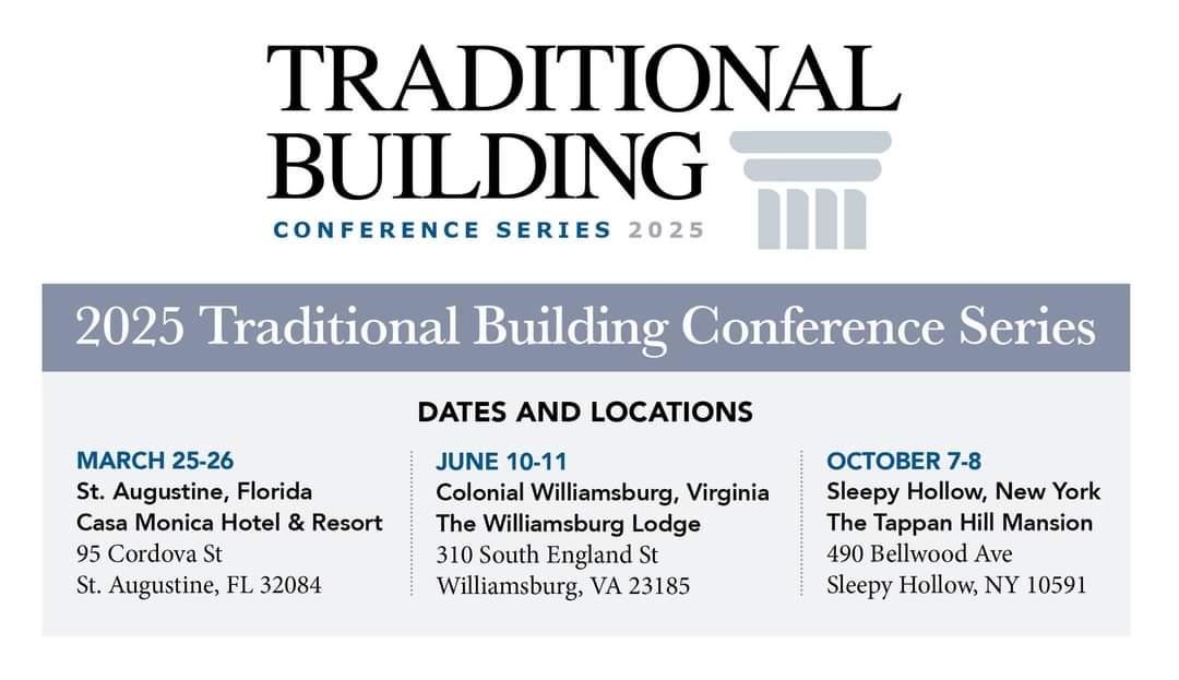 IntbauUSA's tweet image. Looking forward to @TradBldgShow 2025 conferences!