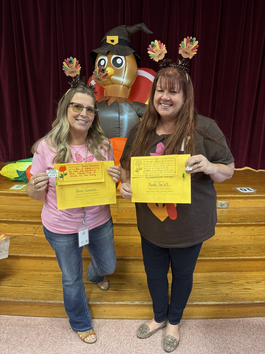 We are so blessed to serve with amazing people🧡🍎 Our November Marigolds are: Mrs. Szabo, Mrs. Robinson, and Mrs. Parsell❤️