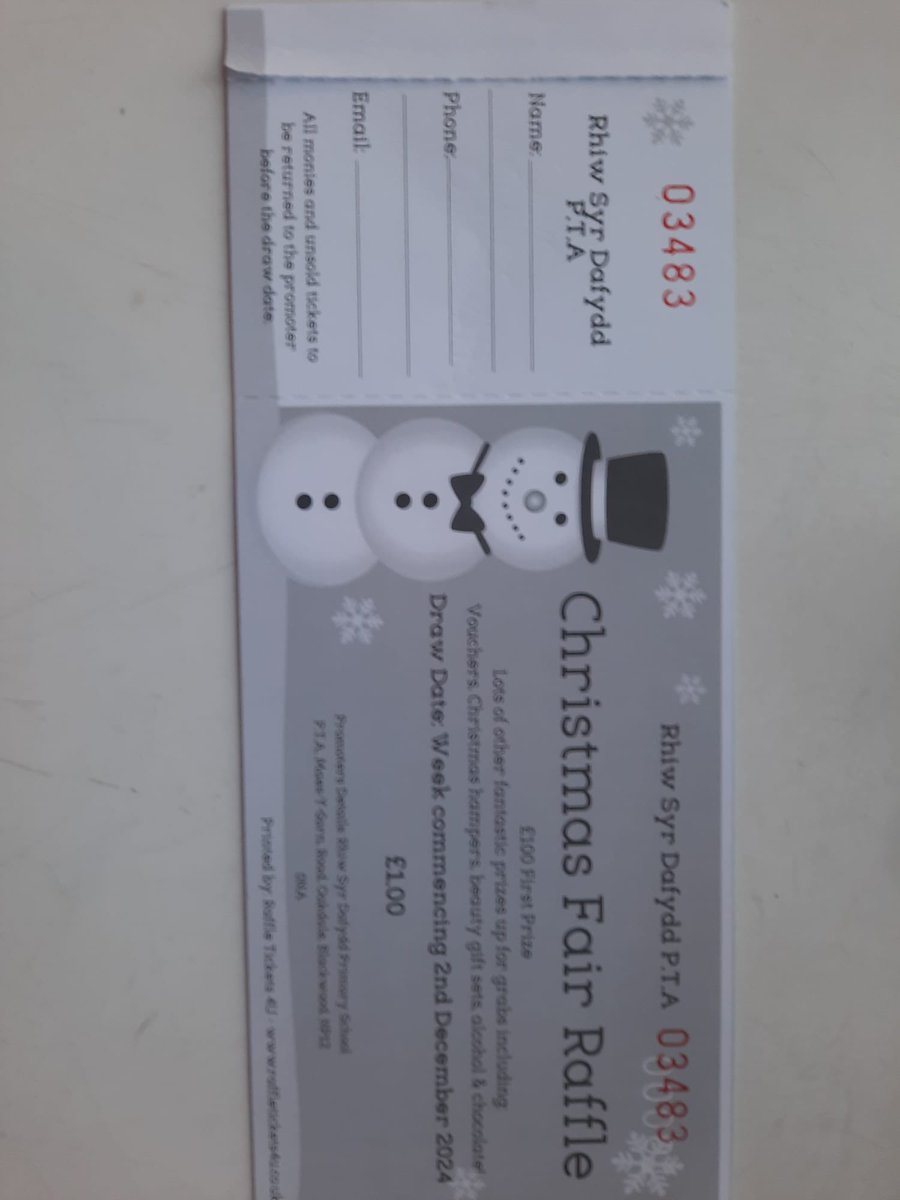 FriendsofRSDP's tweet image. Don’t forget to return your Xmas raffle tickets by Wednesday this week.  We have some fabulous prizes up for grabs.