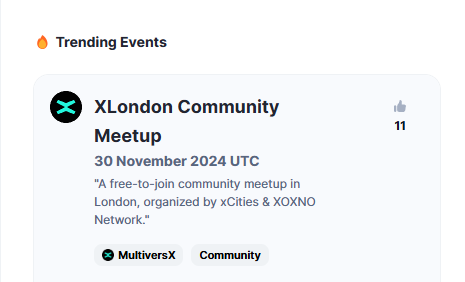 multiversxfndn's tweet photo. .@xCitiesEvent xLondon event trending on @CoinMarketCap crypto events calendar 🔥🔥

FYI: This is a COMPLETELY FREE event 🆓

Register here: https://t.co/IbiKFJX3Ai https://t.co/hdcLz2CnH6