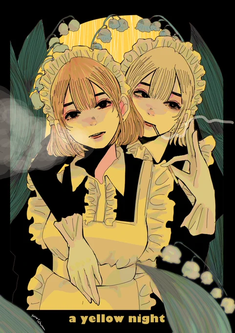 #いい双子の日 わー!!!!ぎりぎり! 双子の女の子たち描いてます