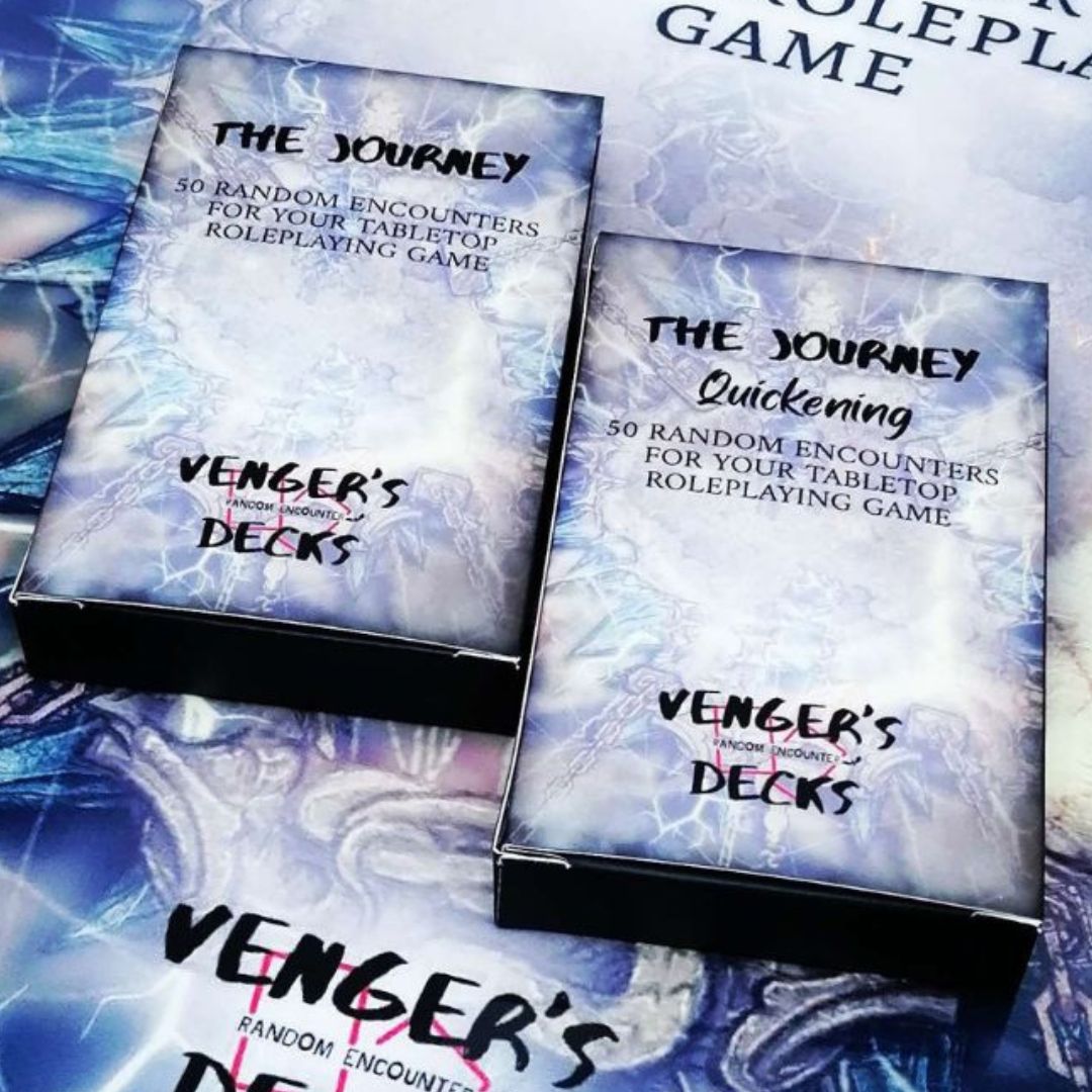 With 100 #ttrpg #dnd travel encounters and a whopping A3 battle mat book to use in your game, The Journey will have your players itching every session to move from A to B!

vengersdecks.com/products/the-j…