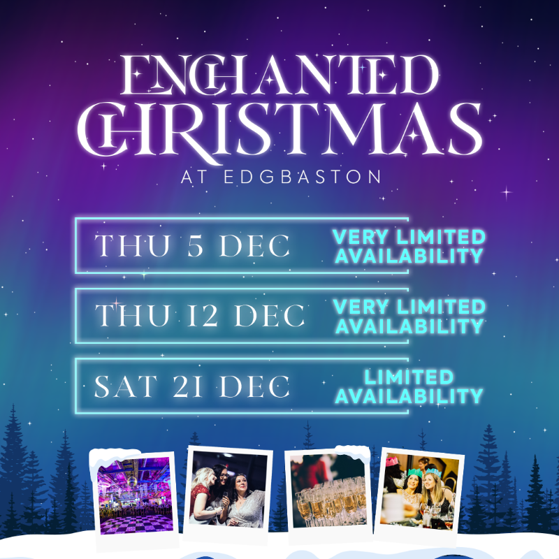 EdgbastonEvents's tweet photo. 𝗬𝗼𝘂𝗿 𝗹𝗮𝘀𝘁 𝗺𝗶𝗻𝘂𝘁𝗲 𝗖𝗵𝗿𝗶𝘀𝘁𝗺𝗮𝘀 𝗣𝗮𝗿𝘁𝘆 𝘀𝗼𝗿𝘁𝗲𝗱 🎁

You've still got time to join one of the biggest parties in Birmingham this Christmas!

🎄 Enchanted Forest theme
🍽️ Delicious seasonal menu
🍸 Festive cocktails or mocktails

#Edgbaston | Book Now ⬇️