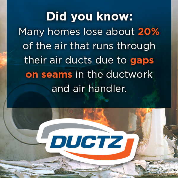 The culprit might be hiding in your ductwork! Studies show that up to 20% of the air flowing through ducts is lost due to:
Gaps or cracks in the ductwork.
Leaky connections where ducts meet the air handler.
Poorly sealed seams allowing air to escape before it reaches your rooms.