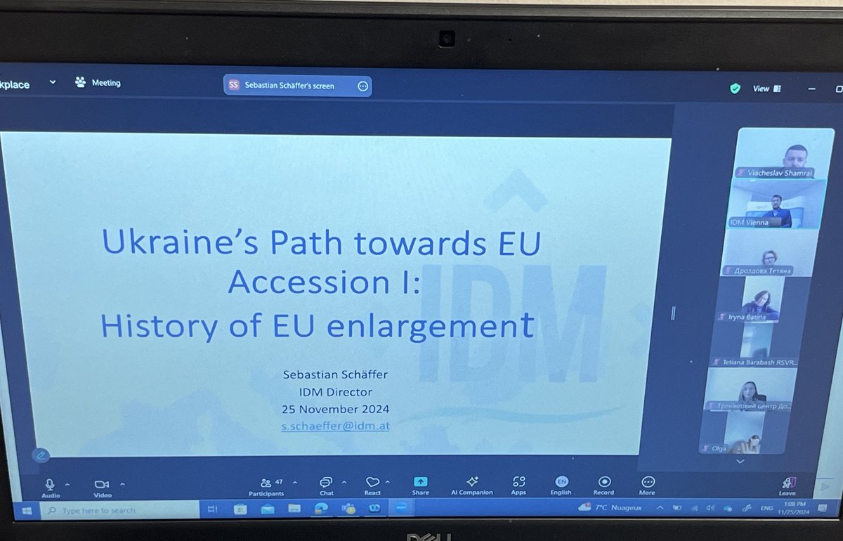 sschaefferIDM's tweet photo. Today I held the first of three webinars for the Research Service of the Verkhovna Rada of #Ukraine as part of the MoU signed with @IDMVienna. It was an honor and a pleasure to exchange with almost 50 participants and I look forward to continue the discussion next month! https://t.co/BywNy4znkK