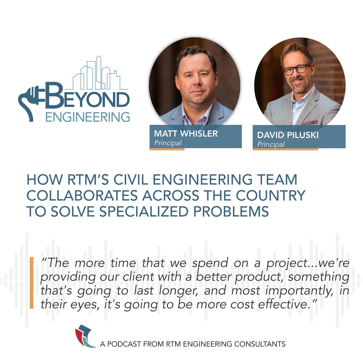 RTM_ENG's tweet image. RTM Principal Matt Whisler shares with fellow Principal, Dave Piluski, how civil engineering brings complex solutions to life through the lens of two specialized projects. Watch here:  hubs.ly/Q02Zfv8P0
#RTMengineering #beyondengineering #civildesign #collaboration