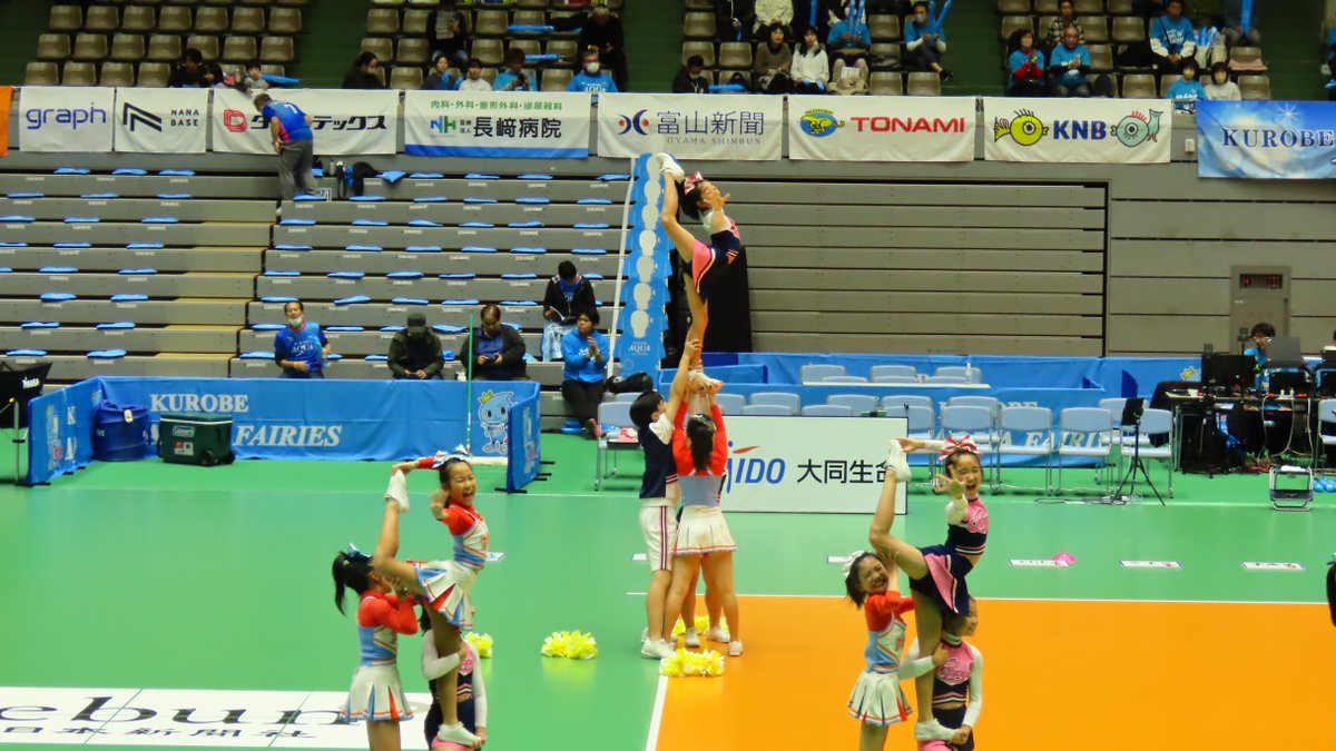 Scorer61529543's tweet image. Puppys。
久しぶりのパフォーマンス。
（2024.11.23　氷見市ふれあいスポーツセンター）
#Puppys
#KUROBEアクアフェアリーズ富山