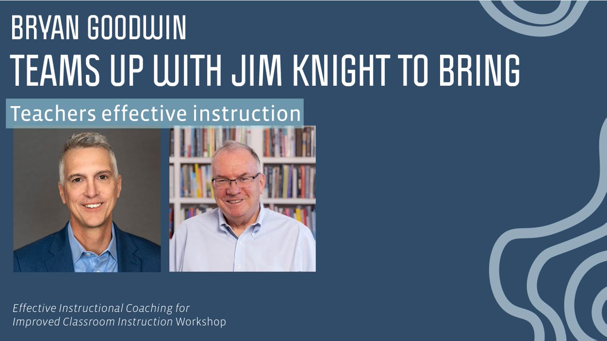 Instructional Coaching Group (@coachingpd) on Twitter photo 🌟UPCOMING WORKSHOP FEBRUARY 3-6🌟
Together, <a href="/jimknight99/">Jim Knight 🇺🇦</a>'s & <a href="/bryanrgoodwin/">Bryan Goodwin</a>'s #research brings the best strategies for increasing #studentachievement while bridging the gap between knowing & doing.
Register: ow.ly/OHie50U7qrU 🌟UPCOMING WORKSHOP FEBRUARY 3-6🌟
Together, <a href="/jimknight99/">Jim Knight 🇺🇦</a>'s & <a href="/bryanrgoodwin/">Bryan Goodwin</a>'s #research brings the best strategies for increasing #studentachievement while bridging the gap between knowing & doing.
Register: ow.ly/OHie50U7qrU