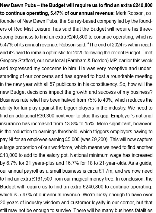 For those unsure why the budget has had such an impact on the hospitality industry, this article  provides an excellent breakdown of the new reality.