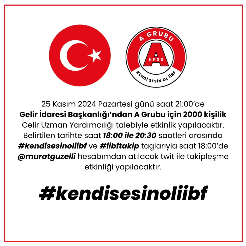 Etkinlik saatine kadar bu twitin altında takipleşiyoruz.
#kendisesinoliibf
#iibftakip