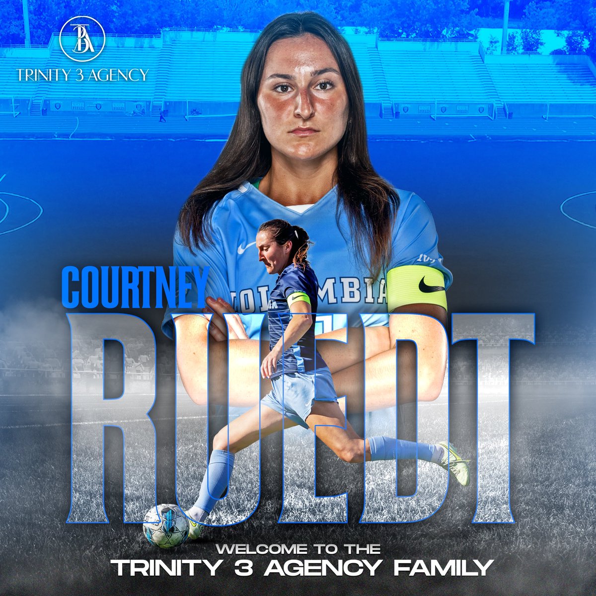 #NewClient Join us in officially welcoming <a href="/courtneyruedt/">Courtney Ruedt</a> to the Trinity 3 Agency family! We’re excited to work with you Courtney! ⚽️🤗🔥🔥
#teamtrinity3 #womensgame #womeninsports