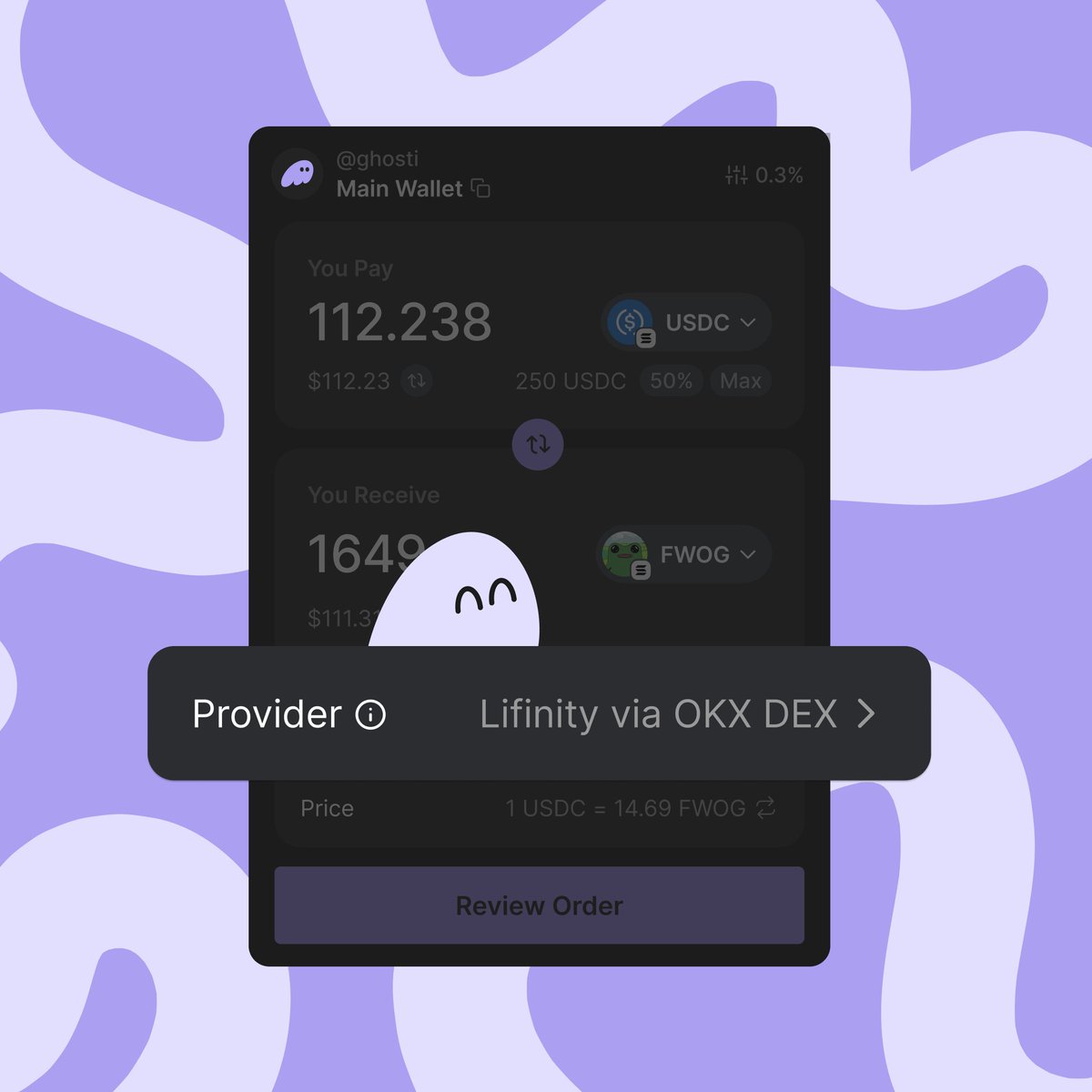 We’ve integrated @OKX DEX into our swapper 🎉

With multiple DEX aggregators now powering <a href="/solana/">Solana</a> swaps in Phantom, you get: 

💧 Deeper liquidity 
🪙 More tokens
📍 Better trading routes
