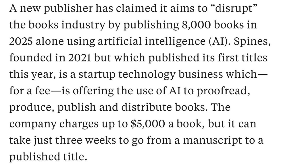 What a bizarre way to use the word “disrupt”. What exactly are they disrupting by pumping out thousands of poorly edited books into a market that is already crowded? The reader’s ability to sieve out good books from the swill?