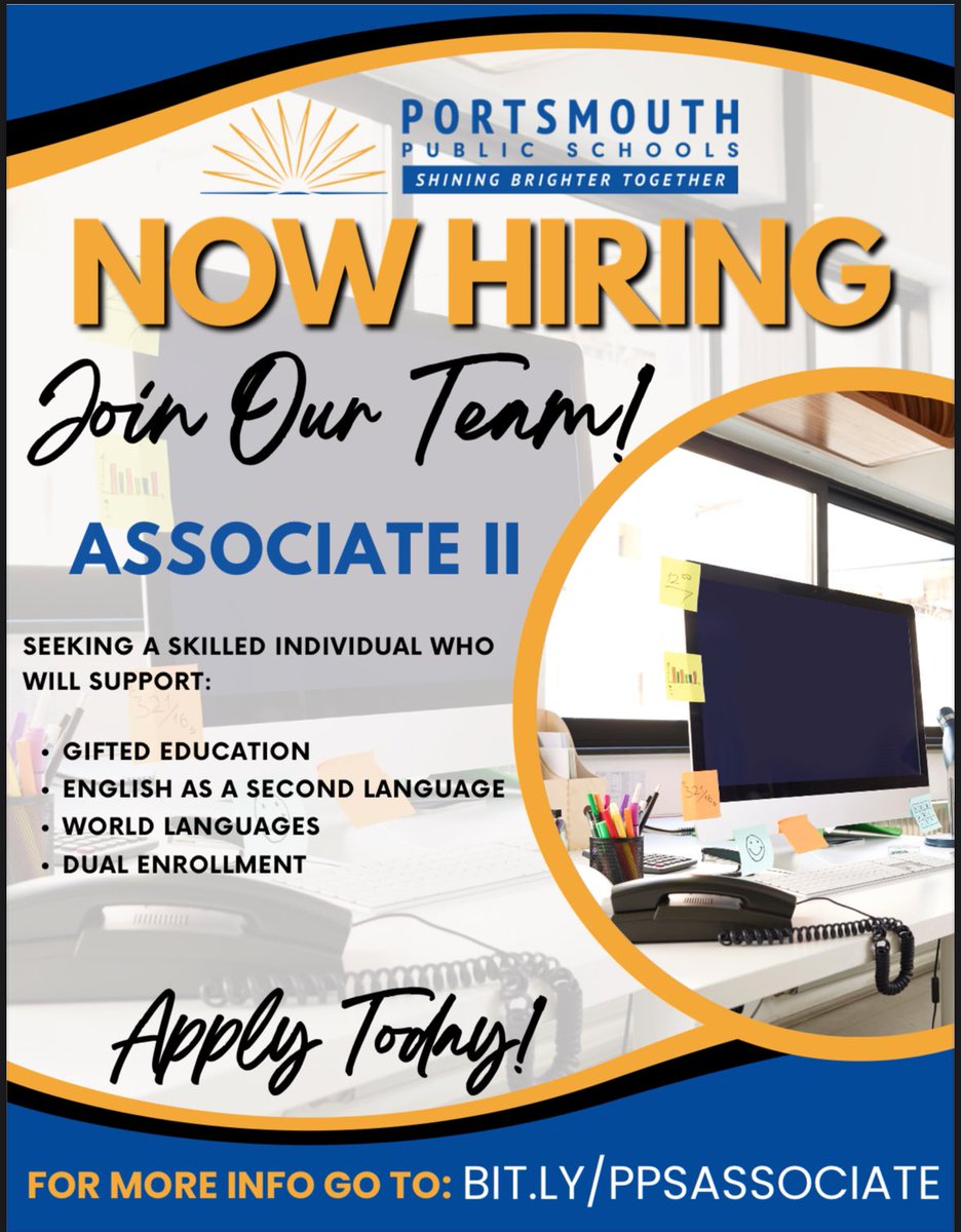 Mr. Shawn L. Millaci (@slmillaci) on Twitter photo Our Offices of World Languages/ESL and Gifted/Dual Enrollment are seeking an Office Associate. Candidates should be good with office technology, adaptable, and able to handle multiple tasks. Bonus…get to work with <a href="/hatfield_carie/">Carie E. Hatfield</a> and <a href="/drsheriedavis/">Dr. Sherie Davis</a>! ! ats3.atenterprise.powerschool.com/ats/job_board_… Our Offices of World Languages/ESL and Gifted/Dual Enrollment are seeking an Office Associate. Candidates should be good with office technology, adaptable, and able to handle multiple tasks. Bonus…get to work with <a href="/hatfield_carie/">Carie E. Hatfield</a> and <a href="/drsheriedavis/">Dr. Sherie Davis</a>! ! ats3.atenterprise.powerschool.com/ats/job_board_…