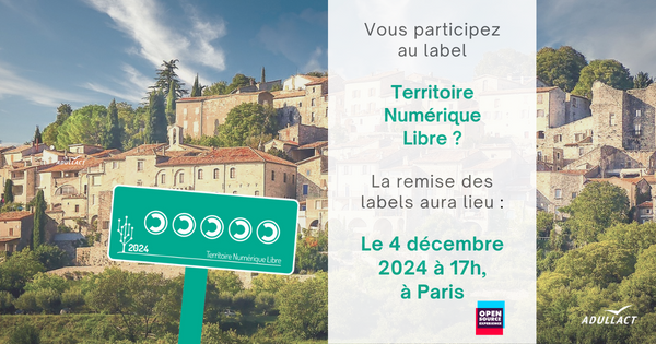 Territoire Numérique Libre (@terrnumlibre) on Twitter photo 🌟 Édition 2024 du label Territoire Numérique Libre (#TNL2024)!
Aujourd’hui, le Jury se réunit pour délibérer sur les 24 candidatures. 🏆
🕰️ Résultats le 4 décembre à 17h, en direct sur Mastodon 👉 adullact ou en salle Laurent Séguin au Palais des Congrès <a href="/OSXP_Paris/">Open Source Experience</a> 🌟 Édition 2024 du label Territoire Numérique Libre (#TNL2024)!
Aujourd’hui, le Jury se réunit pour délibérer sur les 24 candidatures. 🏆
🕰️ Résultats le 4 décembre à 17h, en direct sur Mastodon 👉 adullact ou en salle Laurent Séguin au Palais des Congrès <a href="/OSXP_Paris/">Open Source Experience</a>