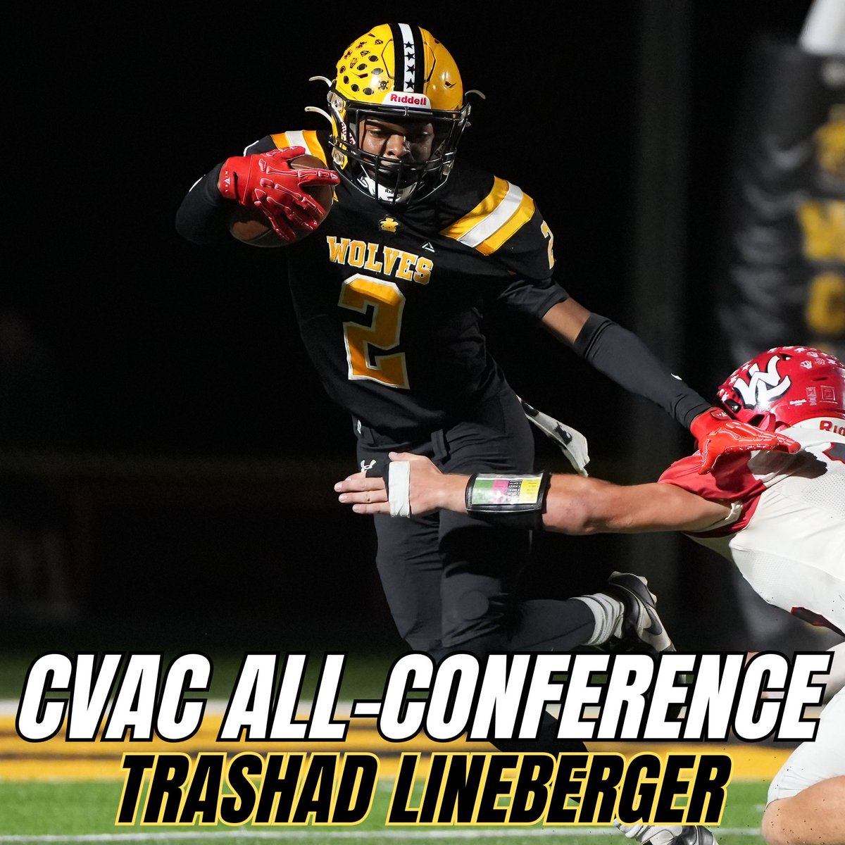 LincolntonFB's tweet image. CVAC ALL-CONFERENCE SELECTIONS 

⚫️Trashad Lineberger
🟡Jalaythan Mayfield
⚫️Treylen Bost
🟡Richard “RJ” Lynch
⚫️Dominic Sanchez
🟡Rashad Lynch
⚫️Karson Cloninger
🟡Khavijae Nixon
⚫️Devin Rinck
🟡Antonio Wilson (HM)
⚫️Jade Hunter (HM)

Congrats to our Athletes! 🐺

#WolfWay