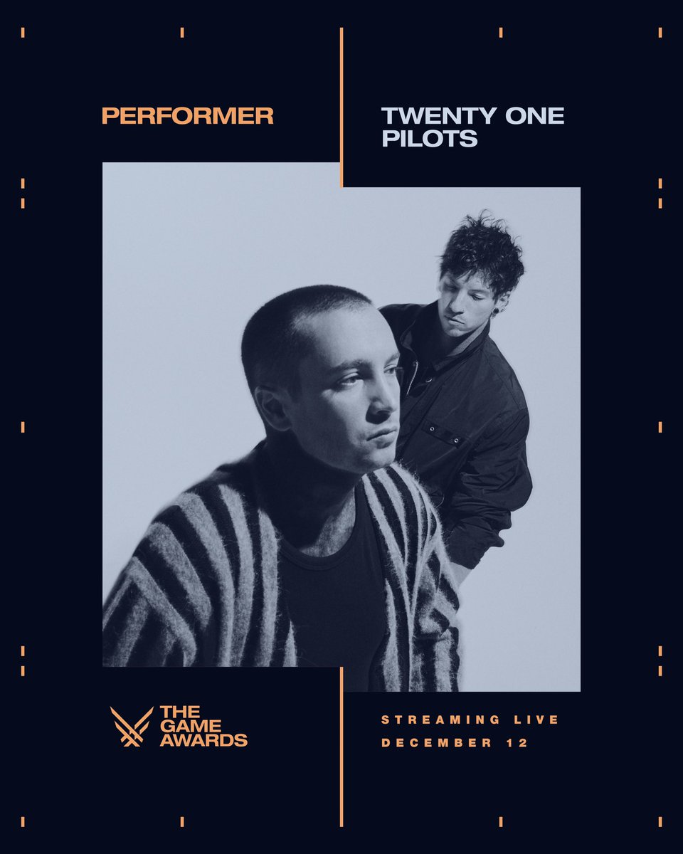 thegameawards's tweet photo. Excited to announce that @twentyonepilots, @d4vddd, and @royalandtheserp will be hitting #TheGameAwards stage for a special @ArcaneShow performance! https://t.co/RQrKnEdk1N