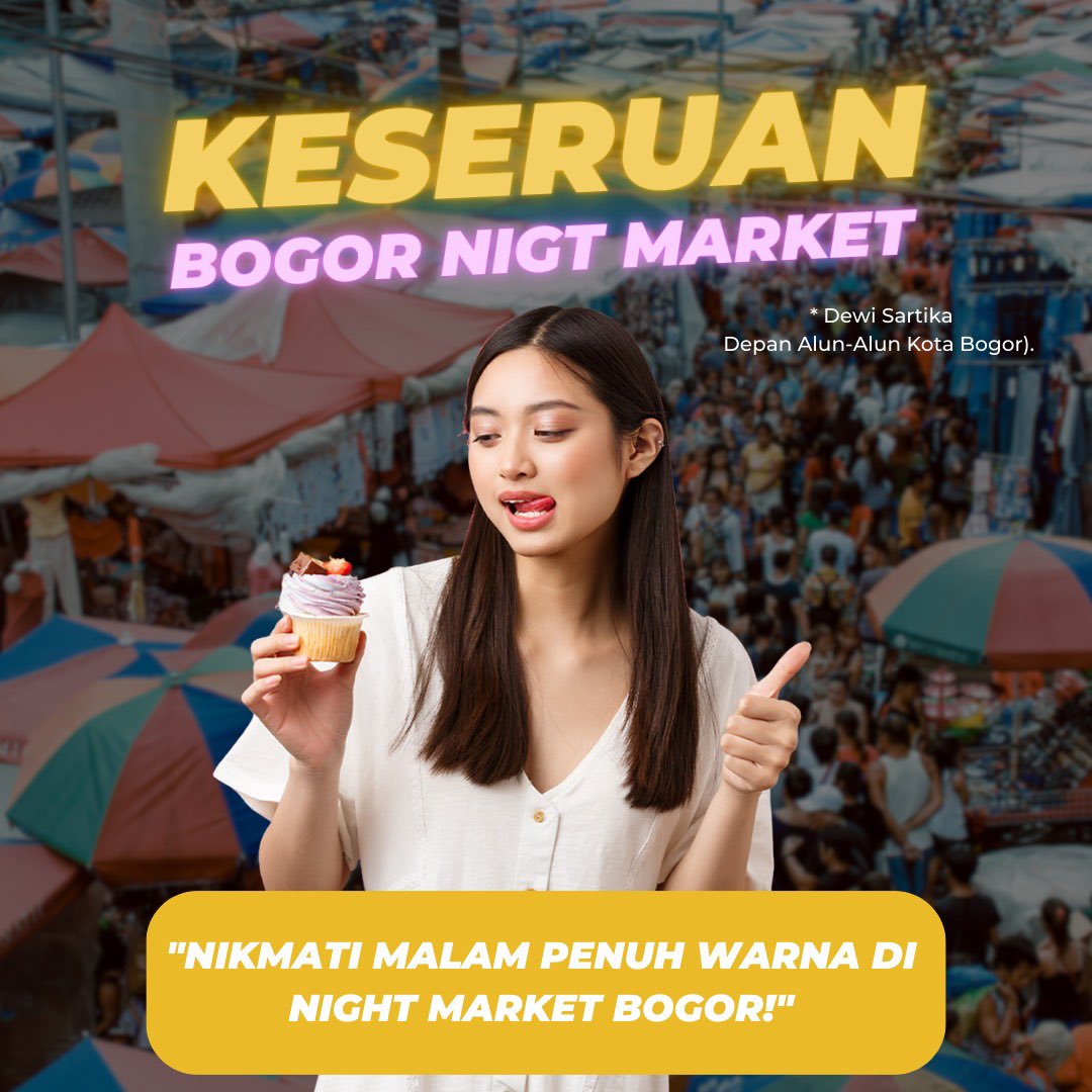 RifaiSetiawanz's tweet photo. Yuk ikutan seru seru bareng di bogor night market!  Happy ga perlu mahal kok!! #BogorNightMarket https://t.co/HkxBbwJcSD
