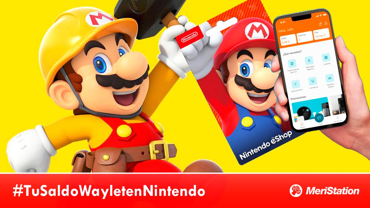 MeriStation's tweet photo. 🔴 ¡Vuelve el concurso! 🔴

🎁 Consigue una tarjeta de saldo para la eShop: regalamos una de 15 euros, una de 25 y una de 50

🔄 RT y follow
➡️ Comenta con el hashtag #TuSaldoWayletenNintendo, ¿qué juego comprarías en Black Friday con el saldo de Waylet y por qué? https://t.co/gO35od60ue