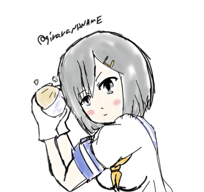 #艦これ版深夜の真剣お絵描き60分一本勝負 #艦これ版真剣お絵描き60分一本勝負_20241125 はまかぜ