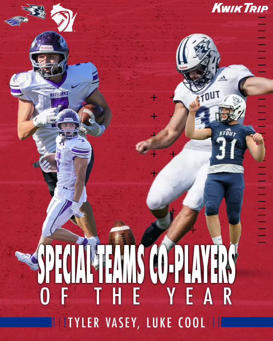The 2024 Co-Special Team Player of the Year:

Tyler Vasey, So. (Prairie Ridge HS)