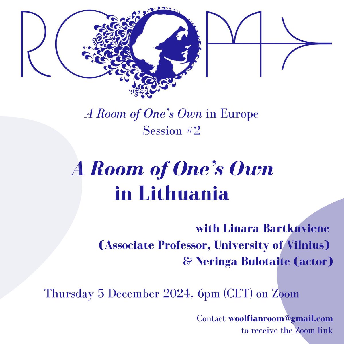 This #ModWrite we're pleased to announce that the 2nd session of our “A Room of One’s Own in Europe” seminar will take place on Dec. 5 at 6pm (CET) on Zoom. Join Linara Bartkuviene and Neringa Bulotaite to learn about the essay's heritage in Lithuania. room.hypotheses.org