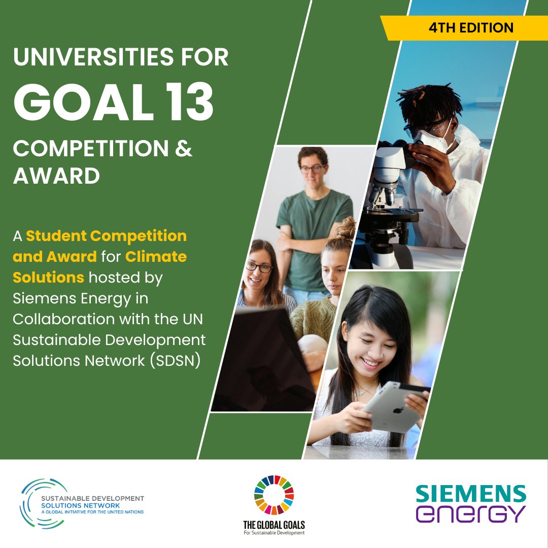 🌍🎉 ¡Gran noticia! La <a href="/upvehu/">UPV/EHU</a> y <a href="/deusto/">Universidad Deusto - Deustuko Unibertsitatea</a>, ambas universidades miembro de REDS-SDSN Spain, han sido seleccionadas para participar en #UniversitiesForGoal13. 

Si eres estudiante, presenta tu solución innovadora contra el cambio climático 🌱⚡. Más info en: unsdsn.org/news/siemens-e…