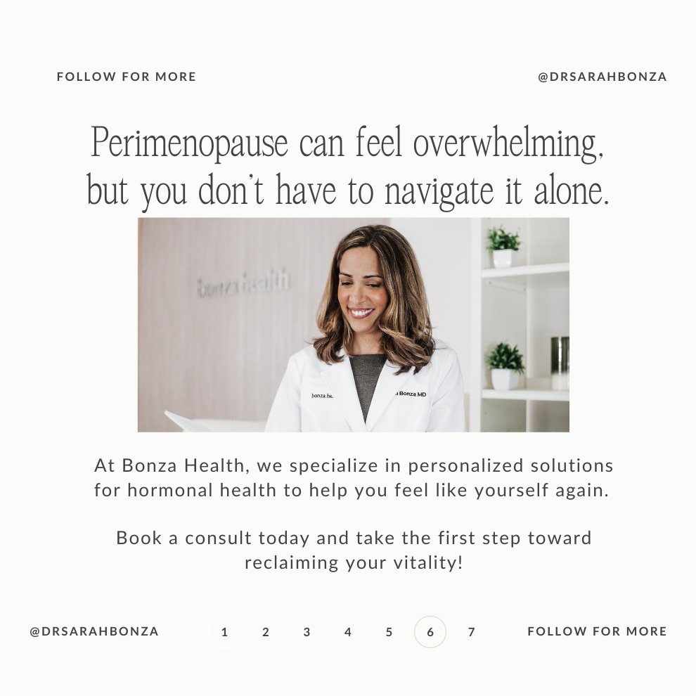 5 Perimenopause Facts Every Woman Needs to Know

1️⃣ Weight gain around the middle? It’s hormonal.
2️⃣ Hot flashes affect your brain and heart health.
3️⃣ Brain fog is real.
4️⃣ HRT is safer than you think.
5️⃣ Waist-to-hip ratio > weight.

You’re not alone—let’s reclaim your