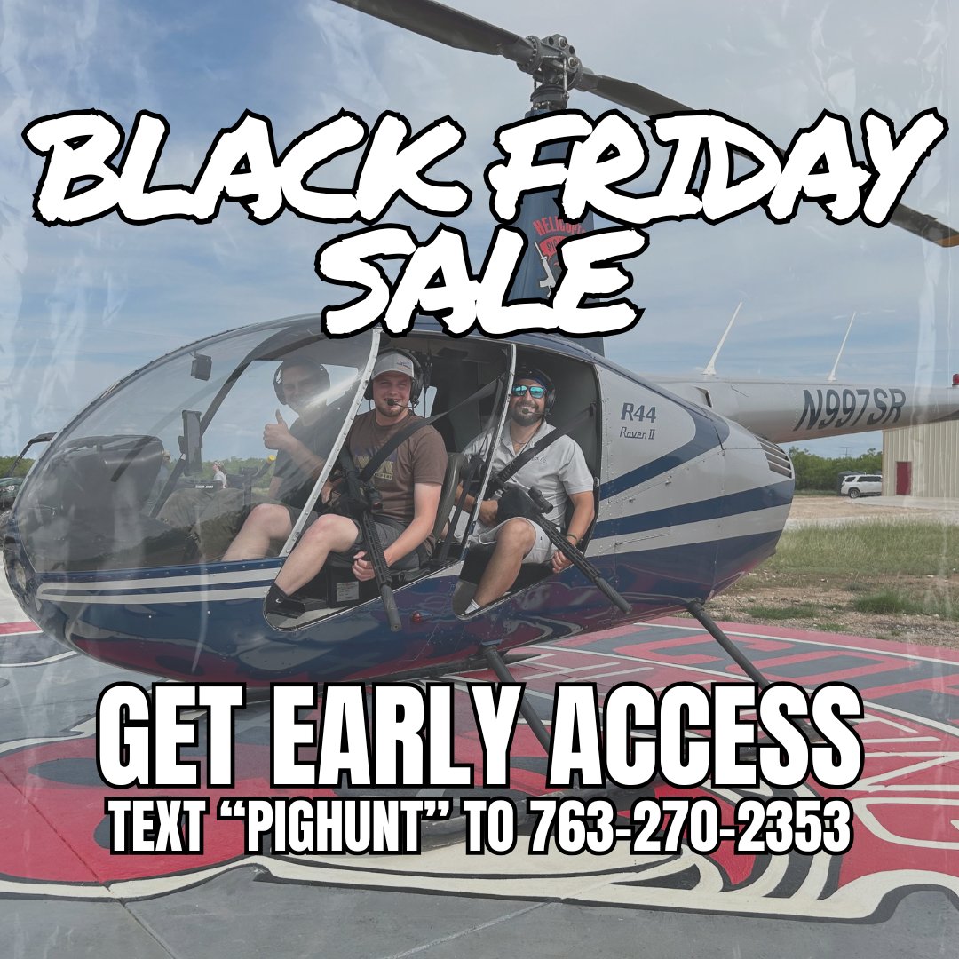 helipighunts's tweet photo. Get early access to our Black Friday sale. Text “pighunt” to 763-270-2353 to join the list https://t.co/z4rMUZ8zVZ