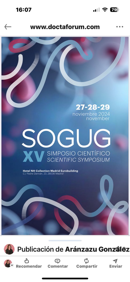 sogug1's tweet photo. Esta semana es la cita anual con todos vosotros, los dias 27,28 y 29 en Madrid tendra lugar el XV #SimposioSOGUG #somosSOGUG
Aun puedes inscribirte con los patrocinadores
Aqui tienes el programa
https://t.co/OJFFnxnMxo https://t.co/OAJJXZzkcu