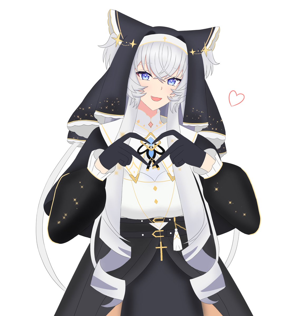 「面白くて可愛いシスターさん #かぎみゃーと 」|獅子丸のイラスト