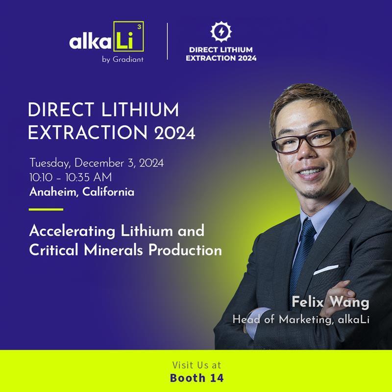 Gradiant_Corp's tweet image. Meet Gradiant at Direct Lithium Extraction USA, Dec. 2-3!

Join us at one of North America&apos;s leading forums for sustainable #lithiumproduction for our presentation, &quot;Accelerating Lithium and Critical Minerals Production&quot;, Dec 3 at 10:10 AM. See how we can help you #ElevateWater.